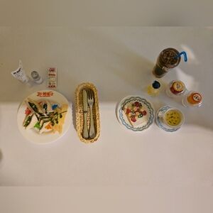 Rement Assorted Minature Toys; Club Sandwich And Soup And Open Sandwich
